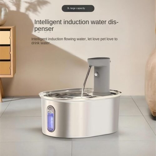 0DAB6B8F6A7B6B6231CFE549888D6D19.jpg Smart Stainless Steel Cat Water Fountain