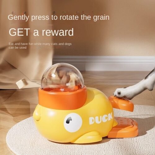 A2F8C257777AE1D897AA8C927AEA948D.jpg Automatic Pet Treat Dispensing Toy Duck